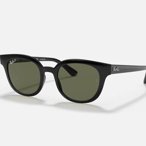 Ray-Ban Black Sunglasses with Green Lenses